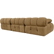 Meridian Furniture Orin Saddle Velvet Performance Fabric 3 pc. Modular Sofa