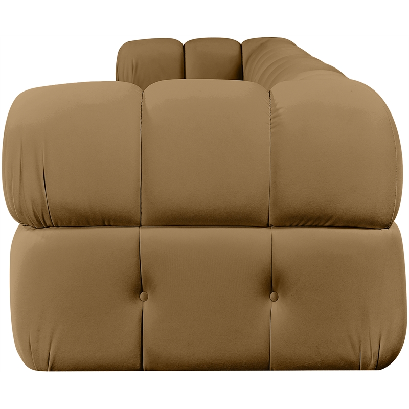 Meridian Furniture Orin Saddle Velvet Performance Fabric 4 pc. Modular Sofa