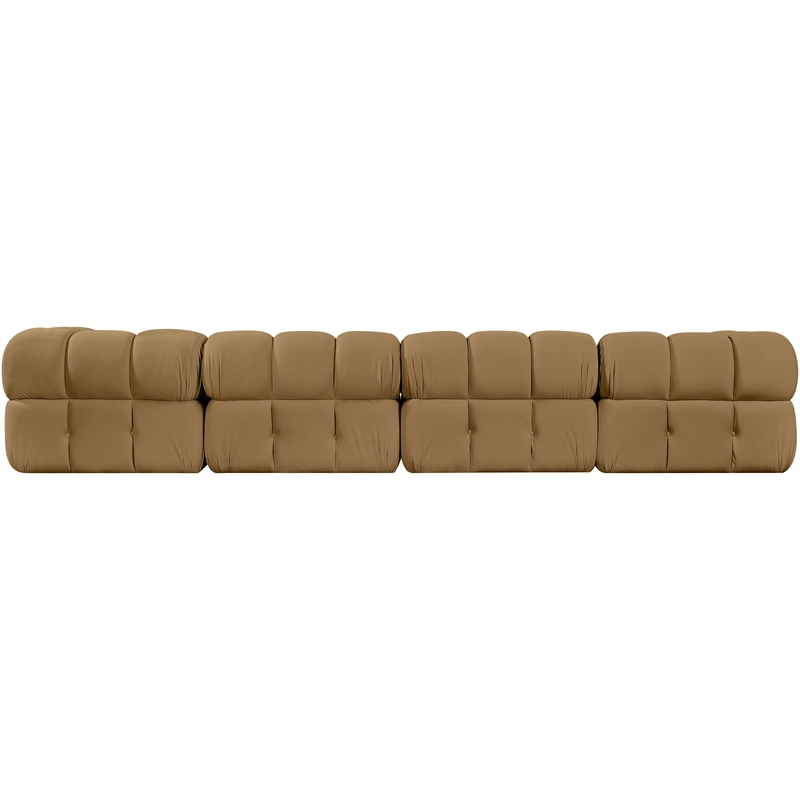 Meridian Furniture Orin Saddle Velvet Performance Fabric 4 pc. Modular Sofa