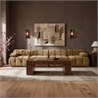 Meridian Furniture Orin Saddle Velvet Performance Fabric 4 pc. Modular Sofa