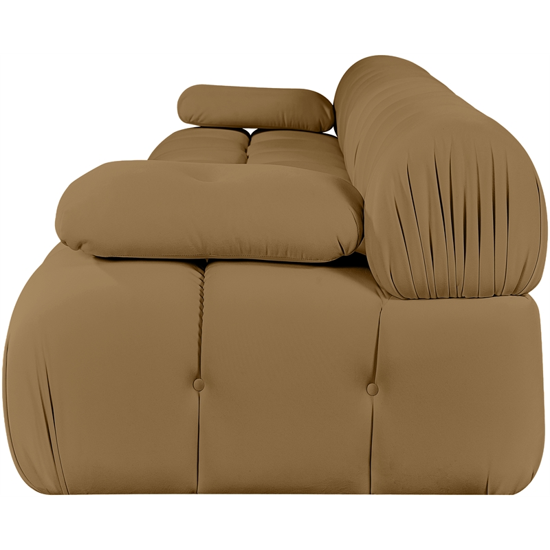 Meridian Furniture Orin Saddle Velvet Performance Fabric 4 pc. Modular Sofa