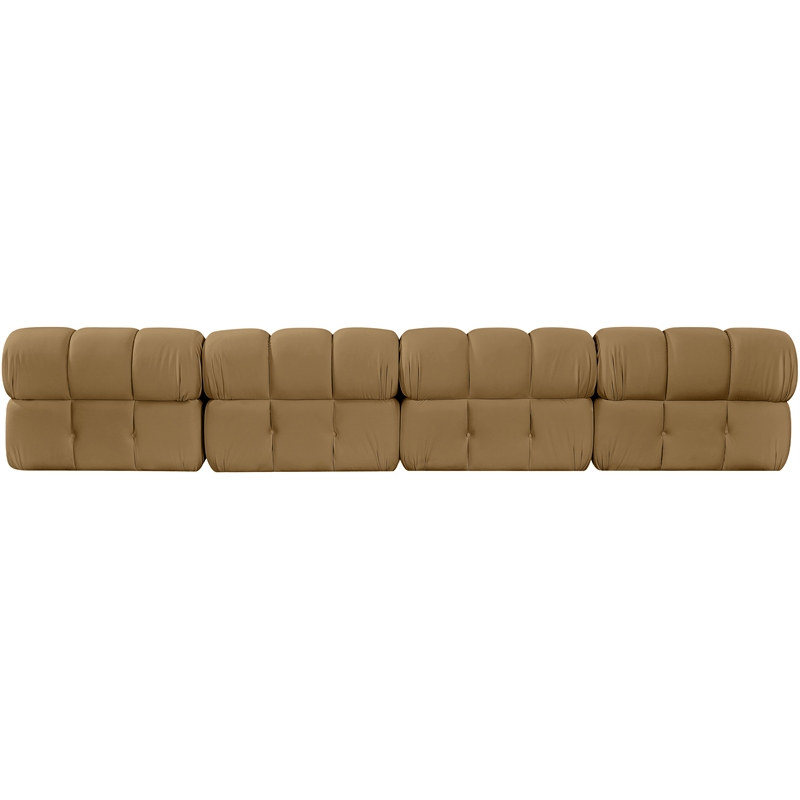 Meridian Furniture Orin Saddle Velvet Performance Fabric 4 pc. Modular Sofa