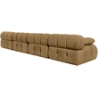 Meridian Furniture Orin Saddle Velvet Performance Fabric 4 pc. Modular Sofa