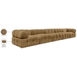 Meridian Furniture Orin Saddle Velvet Performance Fabric 5 pc. Modular Sofa