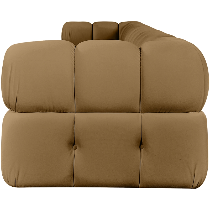 Meridian Furniture Orin Saddle Velvet Performance Fabric 5 pc. Modular Sofa