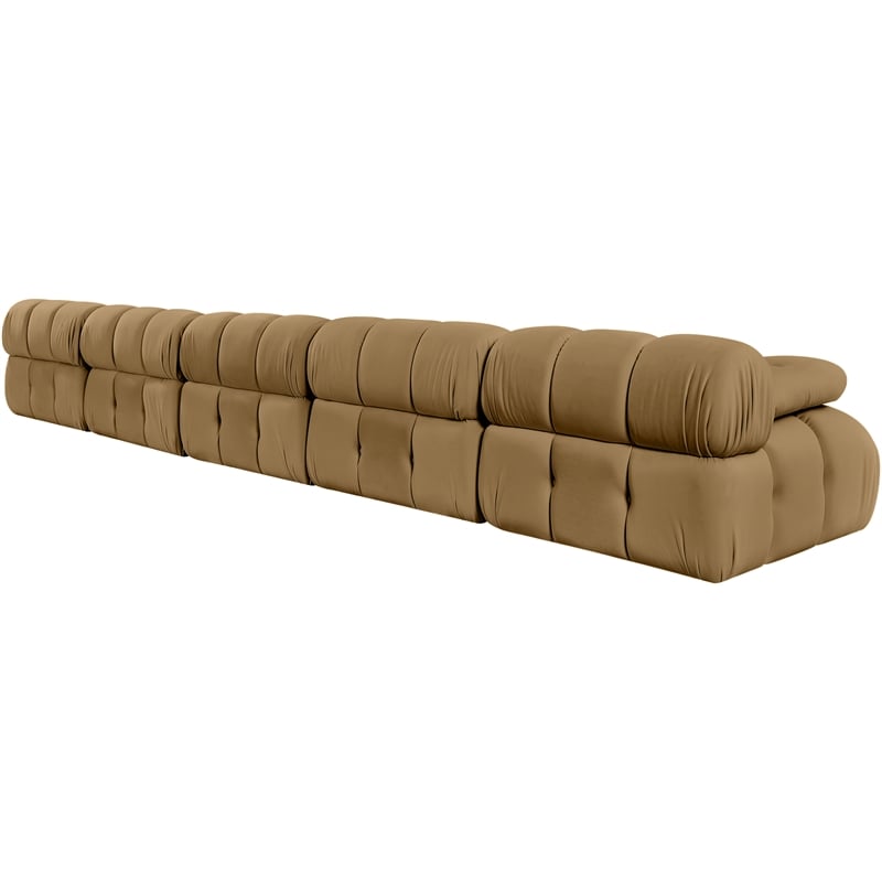 Meridian Furniture Orin Saddle Velvet Performance Fabric 5 pc. Modular Sofa
