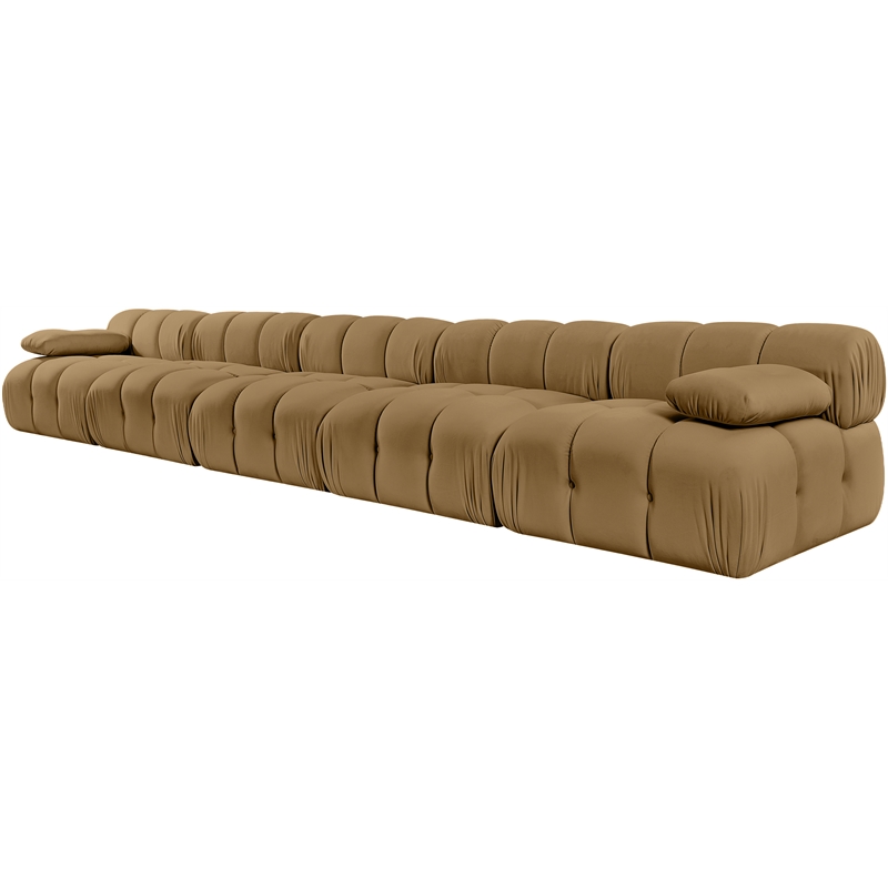 Meridian Furniture Orin Saddle Velvet Performance Fabric 5 pc. Modular Sofa