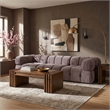 Meridian Furniture Orin Taupe Velvet Performance Fabric 3 pc. Modular Sofa