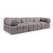Meridian Furniture Orin Taupe Velvet Performance Fabric 3 pc. Modular Sofa