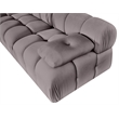 Meridian Furniture Orin Taupe Velvet Performance Fabric 3 pc. Modular Sofa