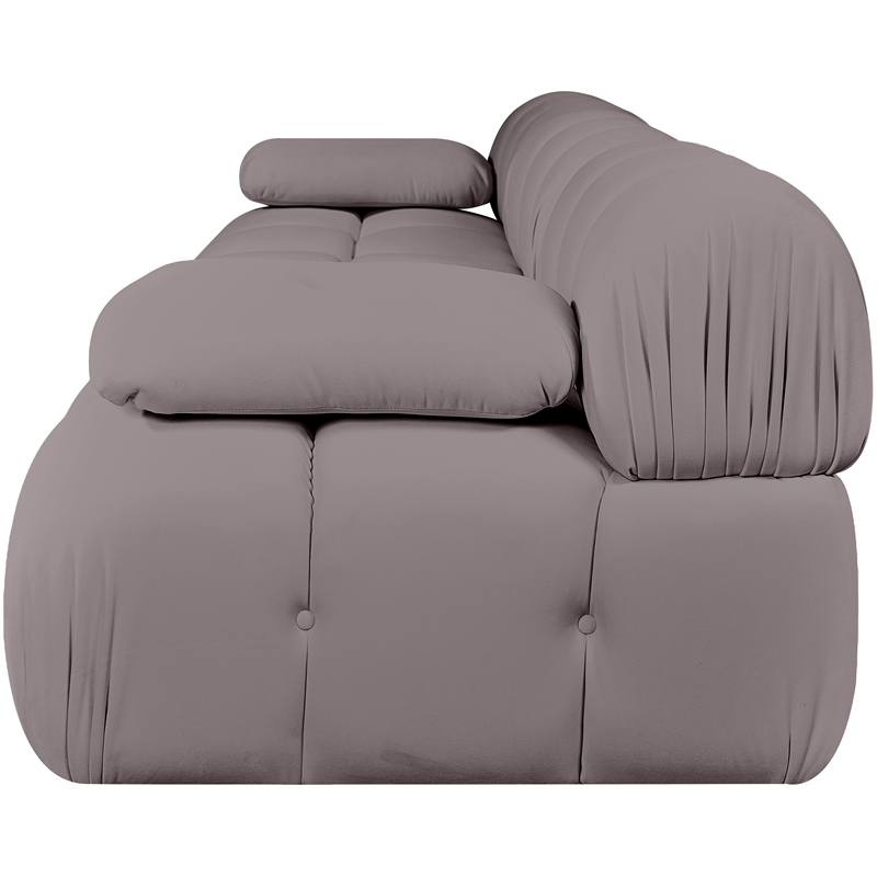 Meridian Furniture Orin Taupe Velvet Performance Fabric 3 pc. Modular Sofa