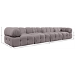 Meridian Furniture Orin Taupe Velvet Performance Fabric 4 pc. Modular Sofa