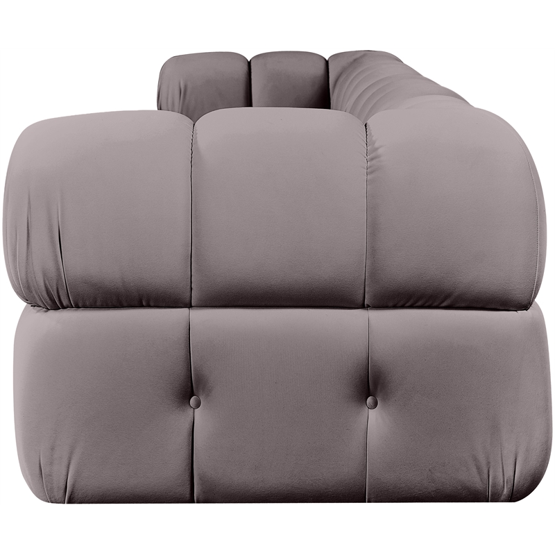 Meridian Furniture Orin Taupe Velvet Performance Fabric 4 pc. Modular Sofa