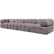 Meridian Furniture Orin Taupe Velvet Performance Fabric 4 pc. Modular Sofa