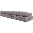 Meridian Furniture Orin Taupe Velvet Performance Fabric 4 pc. Modular Sofa