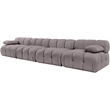 Meridian Furniture Orin Taupe Velvet Performance Fabric 4 pc. Modular Sofa