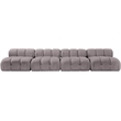 Meridian Furniture Orin Taupe Velvet Performance Fabric 4 pc. Modular Sofa