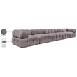 Meridian Furniture Orin Taupe Velvet Performance Fabric 5 pc. Modular Sofa