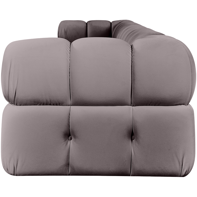 Meridian Furniture Orin Taupe Velvet Performance Fabric 5 pc. Modular Sofa