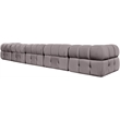 Meridian Furniture Orin Taupe Velvet Performance Fabric 5 pc. Modular Sofa