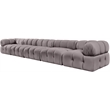 Meridian Furniture Orin Taupe Velvet Performance Fabric 5 pc. Modular Sofa