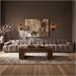 Meridian Furniture Orin Taupe Velvet Performance Fabric 5 pc. Modular Sofa