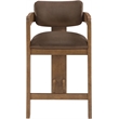 Meridian Furniture Sacha Brown Velvet Upholstered Counter Stool