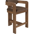 Meridian Furniture Sacha Brown Velvet Upholstered Counter Stool