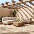 Meridian Furniture Solace Beige Performance Fabric 3pc. Patio Modular Sectional