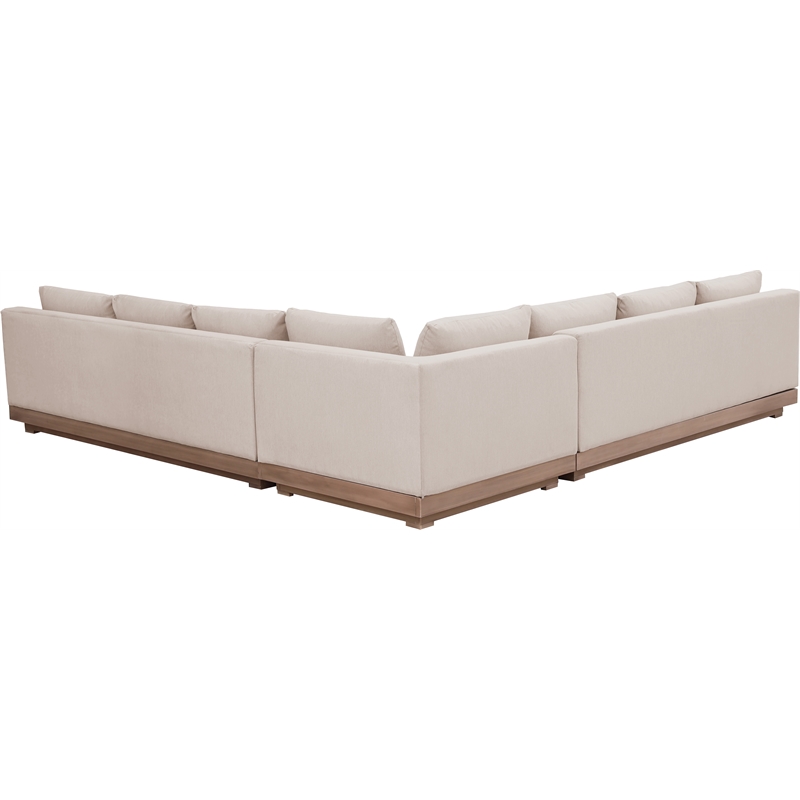 Meridian Furniture Solace Beige Performance Fabric 3pc. Patio Modular Sectional