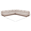 Meridian Furniture Solace Beige Performance Fabric 3pc. Patio Modular Sectional