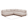Meridian Furniture Solace Beige Performance Fabric 3pc. Patio Modular Sectional