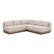 Meridian Furniture Solace Beige Performance Fabric 3pc. Patio Modular Sectional