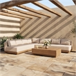 Meridian Furniture Solace Beige Performance Fabric 4pc. Patio Modular Sectional