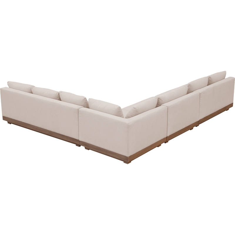 Meridian Furniture Solace Beige Performance Fabric 4pc. Patio Modular Sectional