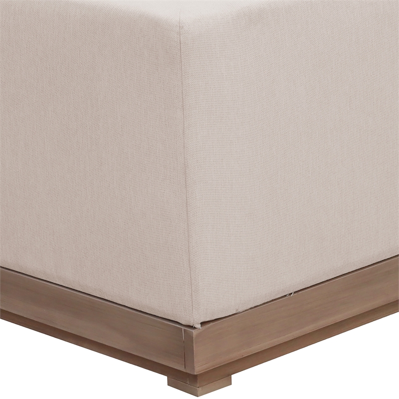 Meridian Furniture Solace Beige Performance Fabric 4pc. Patio Modular Sectional