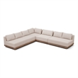 Meridian Furniture Solace Beige Performance Fabric 4pc. Patio Modular Sectional
