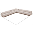 Meridian Furniture Solace Beige Performance Fabric 5pc. Patio Modular Sectional