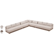Meridian Furniture Solace Beige Performance Fabric 5pc. Patio Modular Sectional