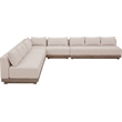 Meridian Furniture Solace Beige Performance Fabric 5pc. Patio Modular Sectional