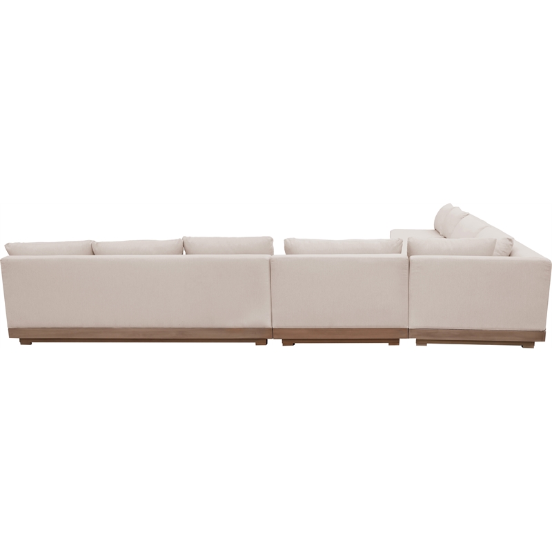 Meridian Furniture Solace Beige Performance Fabric 5pc. Patio Modular Sectional