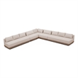 Meridian Furniture Solace Beige Performance Fabric 5pc. Patio Modular Sectional
