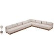 Meridian Furniture Solace Beige Performance Fabric 5pc. Patio Modular Sectional