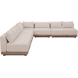 Meridian Furniture Solace Beige Performance Fabric 5pc. Patio Modular Sectional
