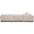 Meridian Furniture Solace Beige Performance Fabric 5pc. Patio Modular Sectional