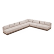 Meridian Furniture Solace Beige Performance Fabric 5pc. Patio Modular Sectional