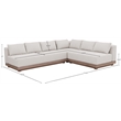 Meridian Furniture Solace Cream Performance Fabric 3pc. Patio Modular Sectional