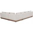 Meridian Furniture Solace Cream Performance Fabric 3pc. Patio Modular Sectional