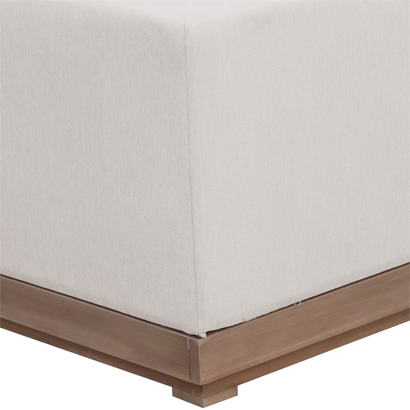 Meridian Furniture Solace Cream Performance Fabric 3pc. Patio Modular Sectional