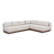 Meridian Furniture Solace Cream Performance Fabric 3pc. Patio Modular Sectional